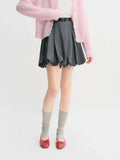 Cozy Chic Plus Size Gray Skirt for Autumn Fashion