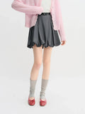Plus Size Ballet Bud Skirt Chic Gray Autumn Style