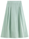 Summer Commuter Suit Pleated Shirt & Slim Skirt Set