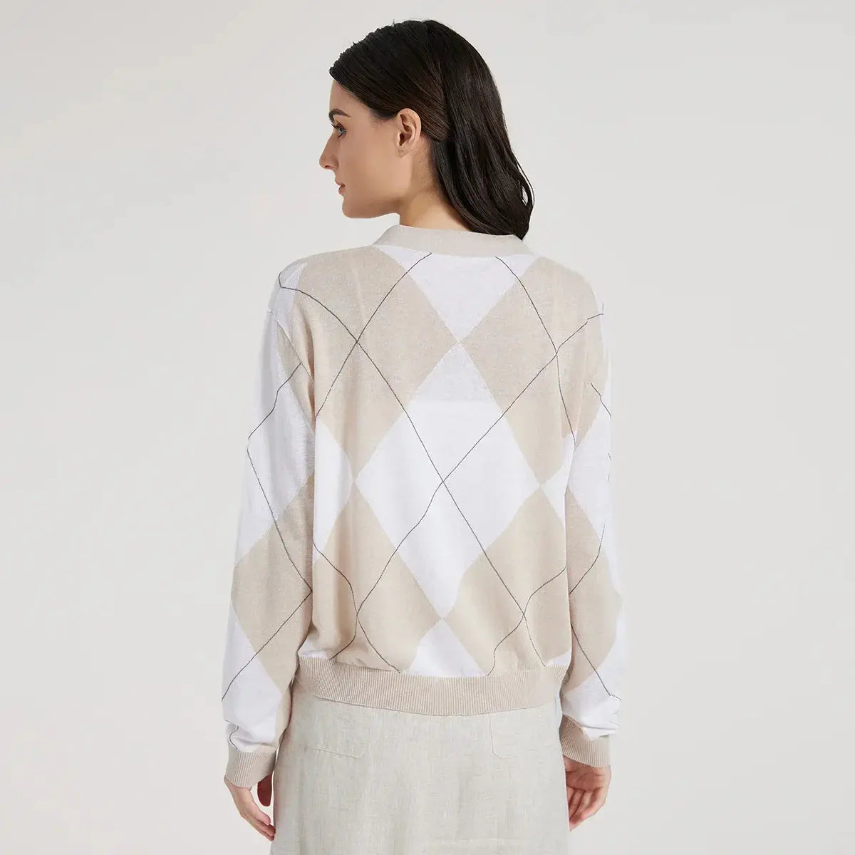 Luxe Silk-Linen V-Neck Cardigan