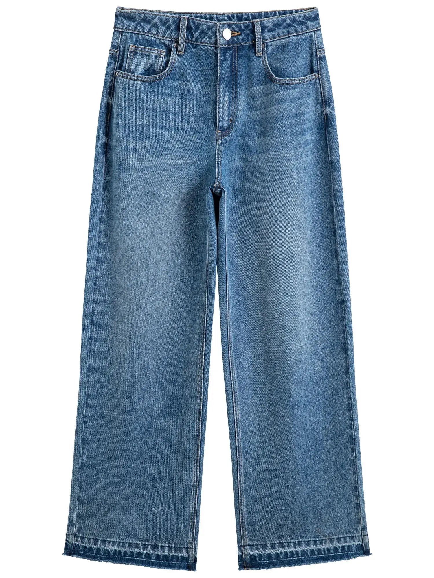 Classic High-Waist Straight Jeans