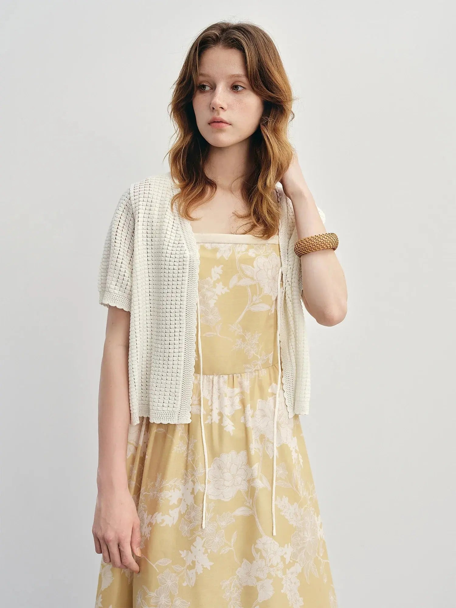 Fluid Silhouette Summer Mesh Cardigan