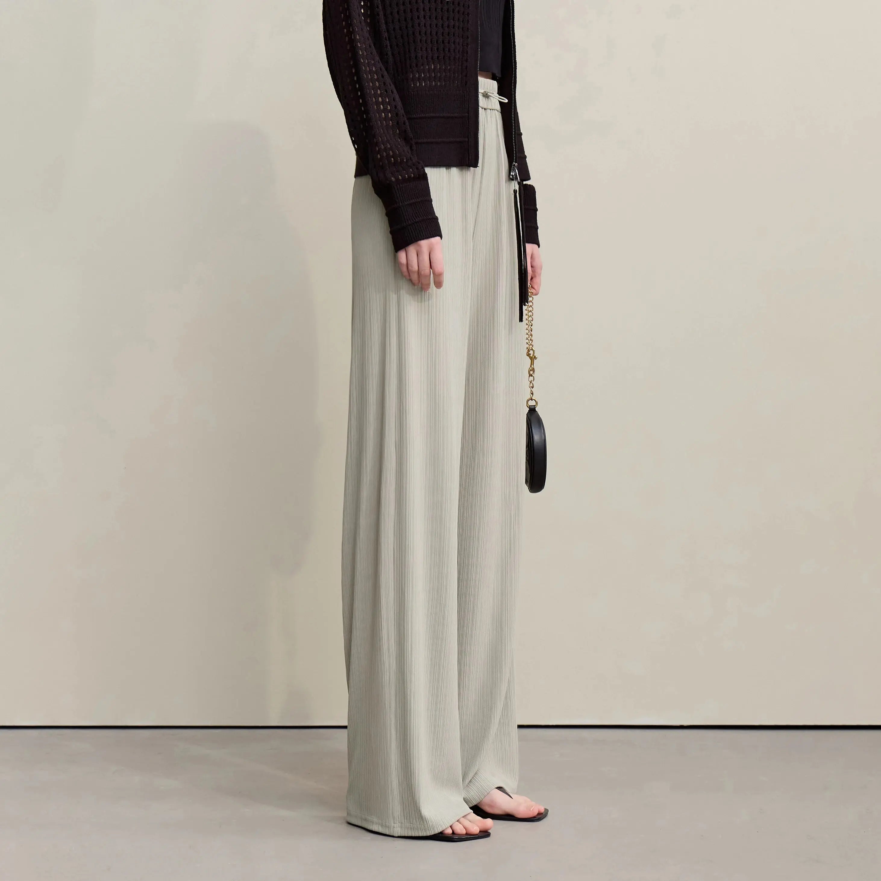 Versatile Knitted Wide-Leg Pants