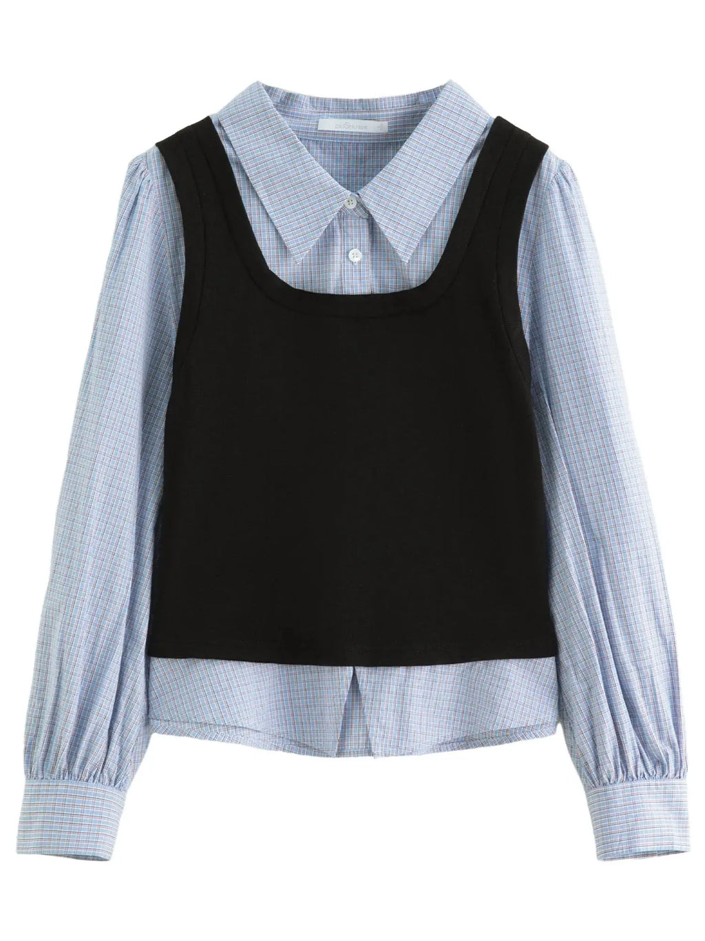 Plus Size Knit Patchwork Top & Skirt Set