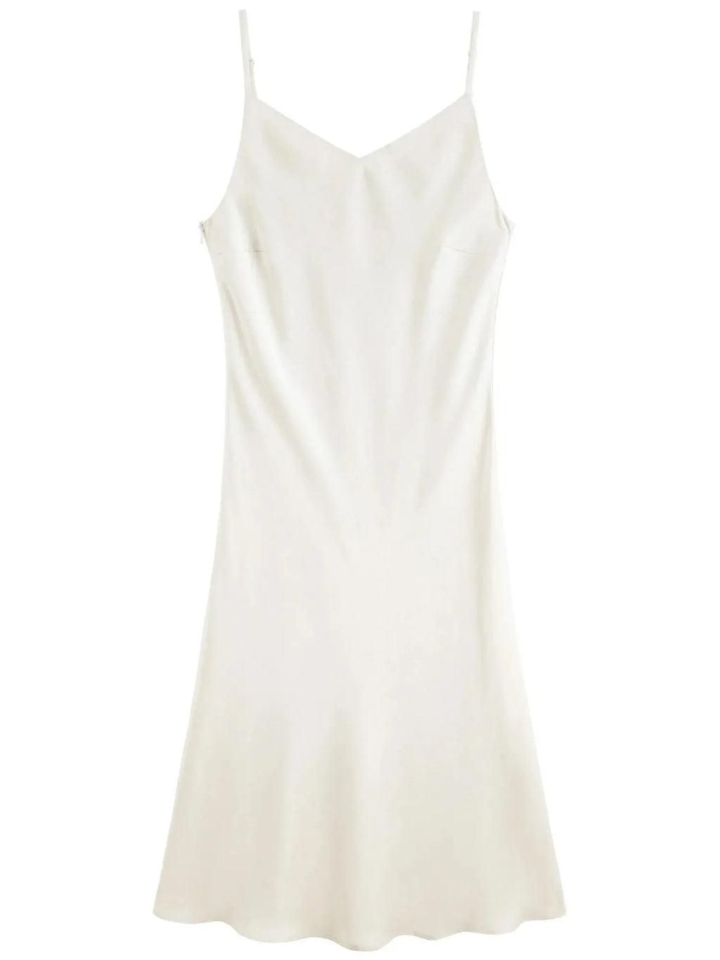 Chic Plus Size Satin Bias Cut Suspender Dress