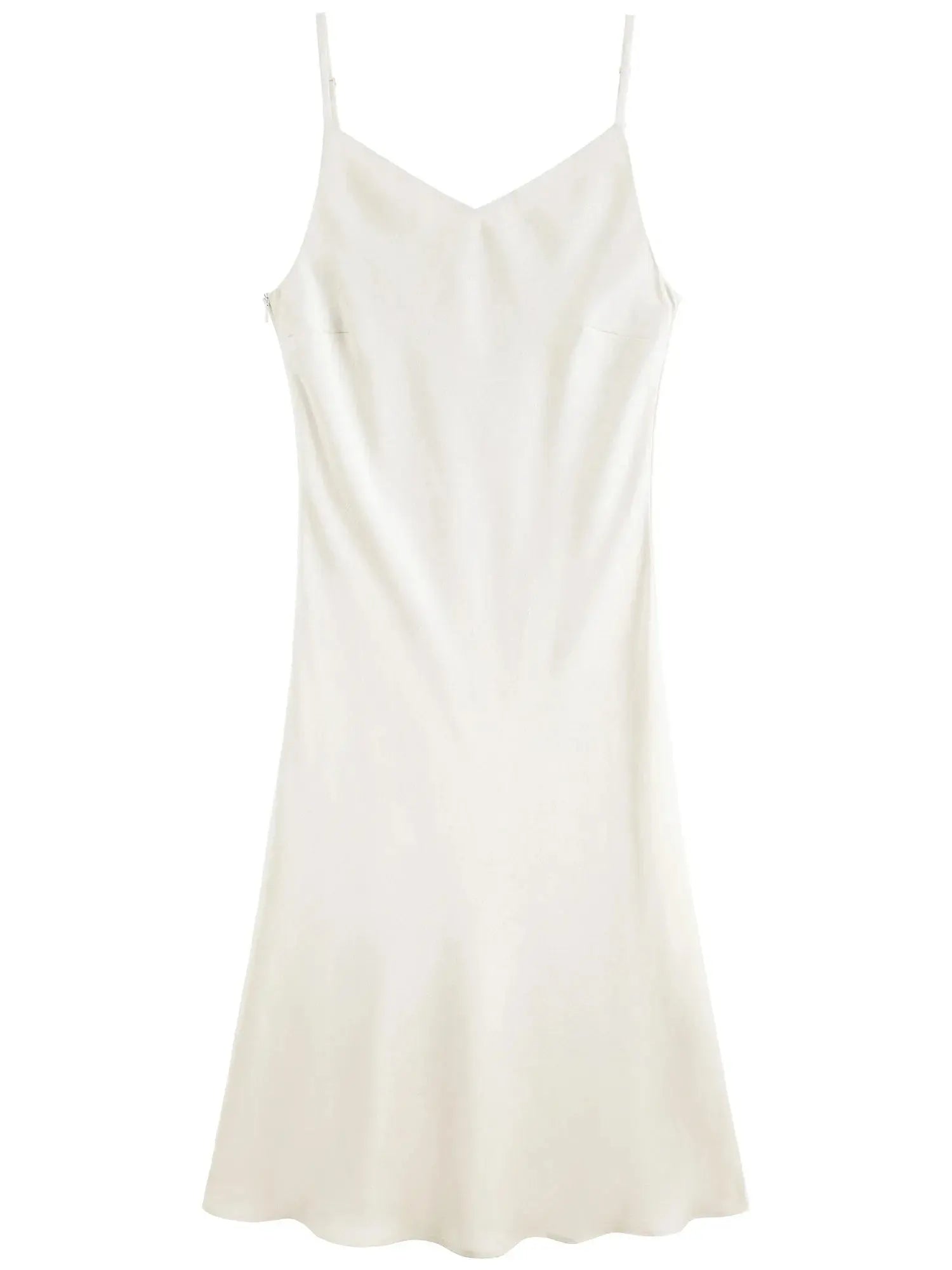 Chic Plus Size Satin Bias Cut Suspender Dress