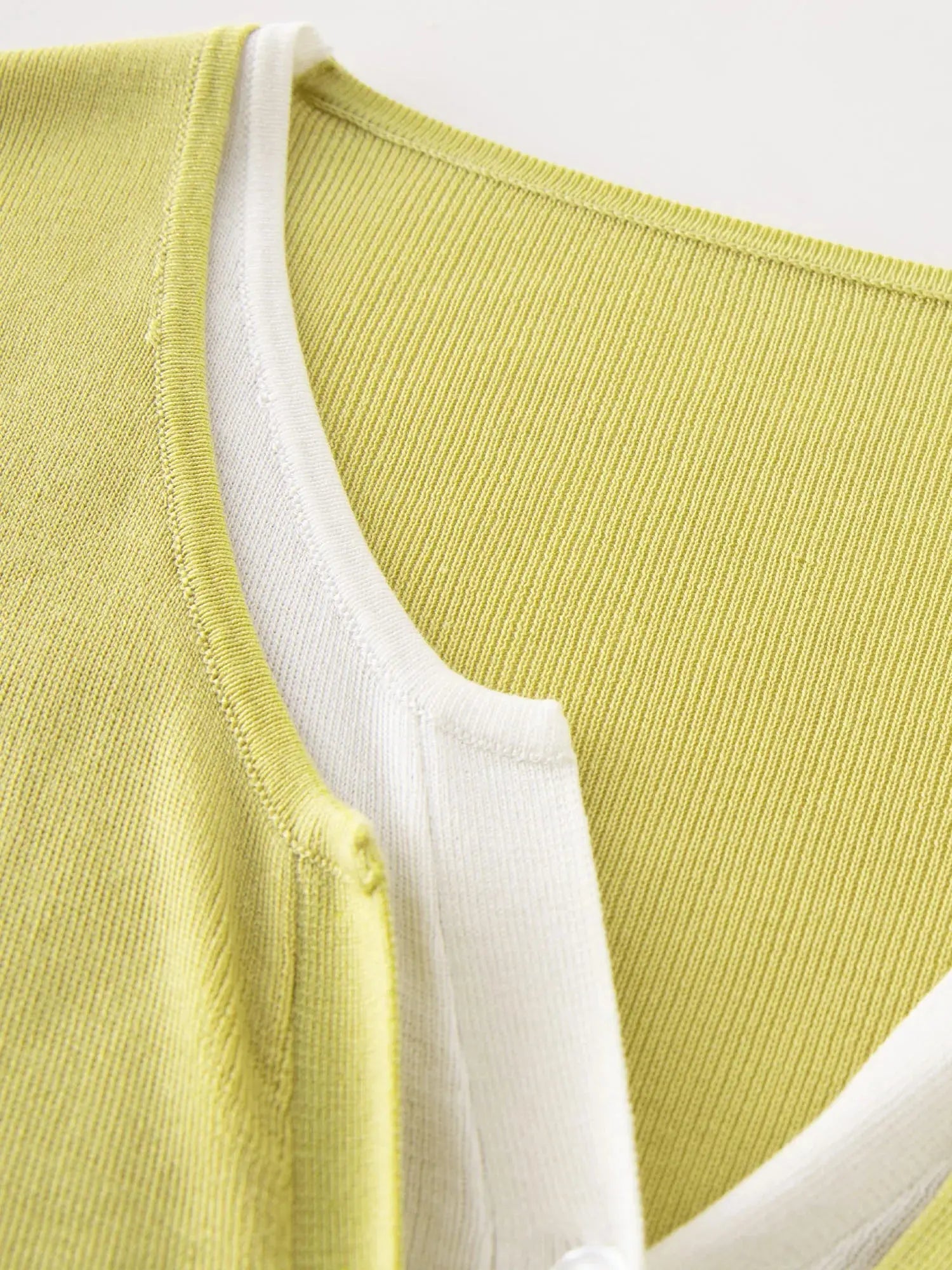 Plus Size Colorblock Layered Knit Pullover