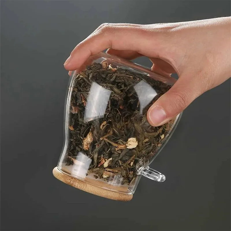 Aramé Glass Jar with Wood Lid