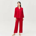 Women’s Mulberry Silk Pajama Set Long Sleeve Loungewear