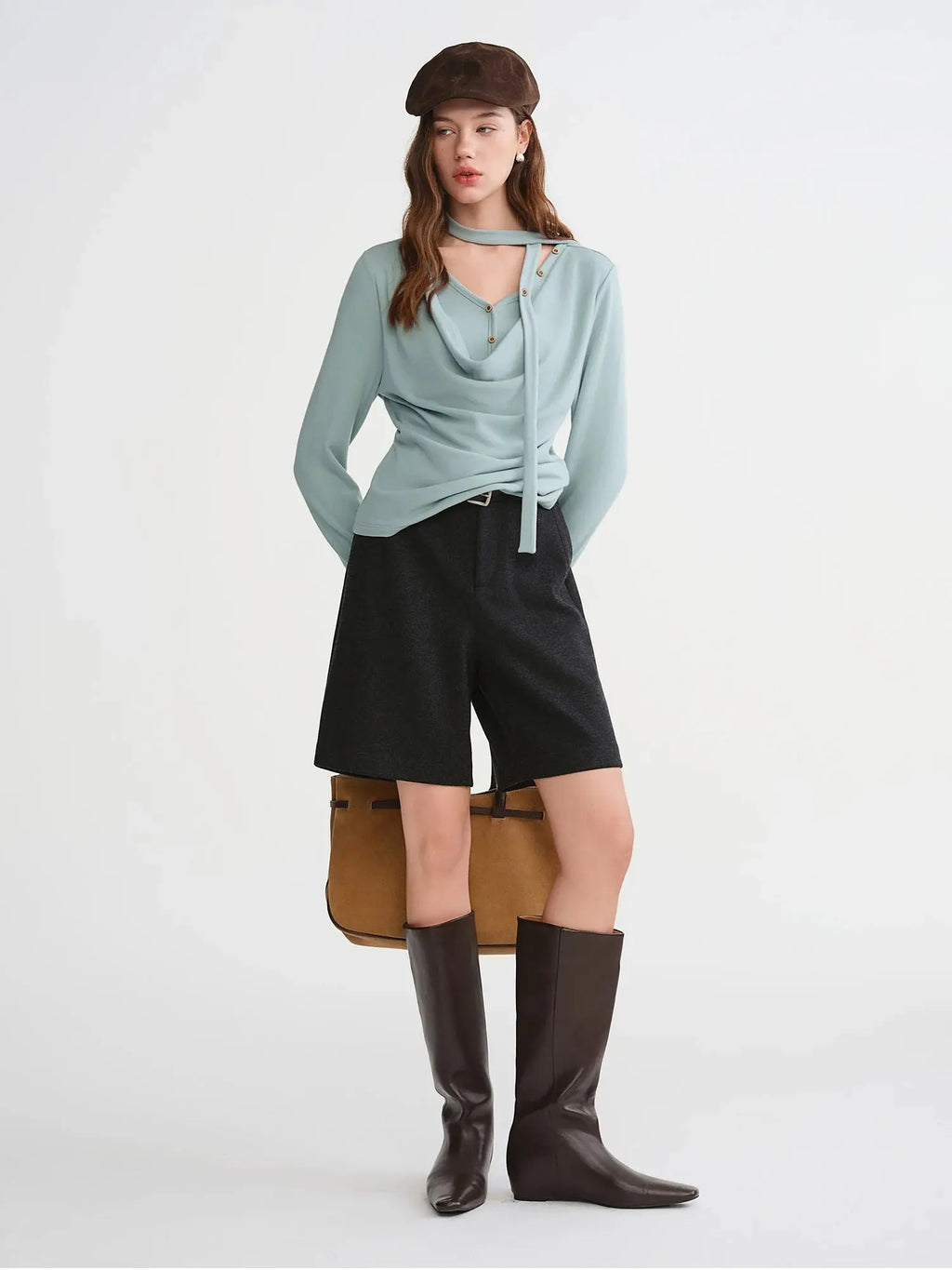 Plus Size Women’s Wool Blend Shorts