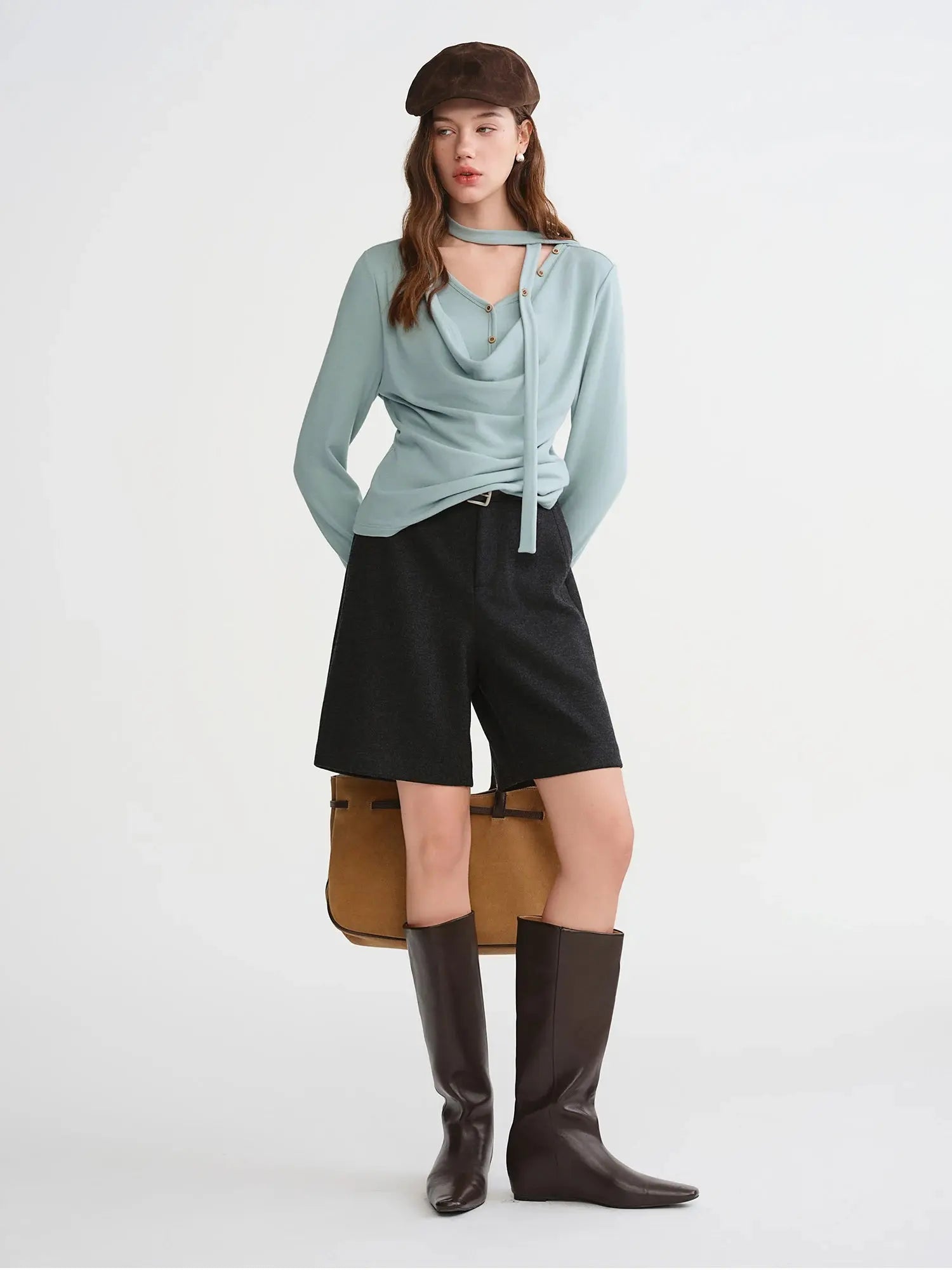Plus Size Women’s Wool Blend Shorts