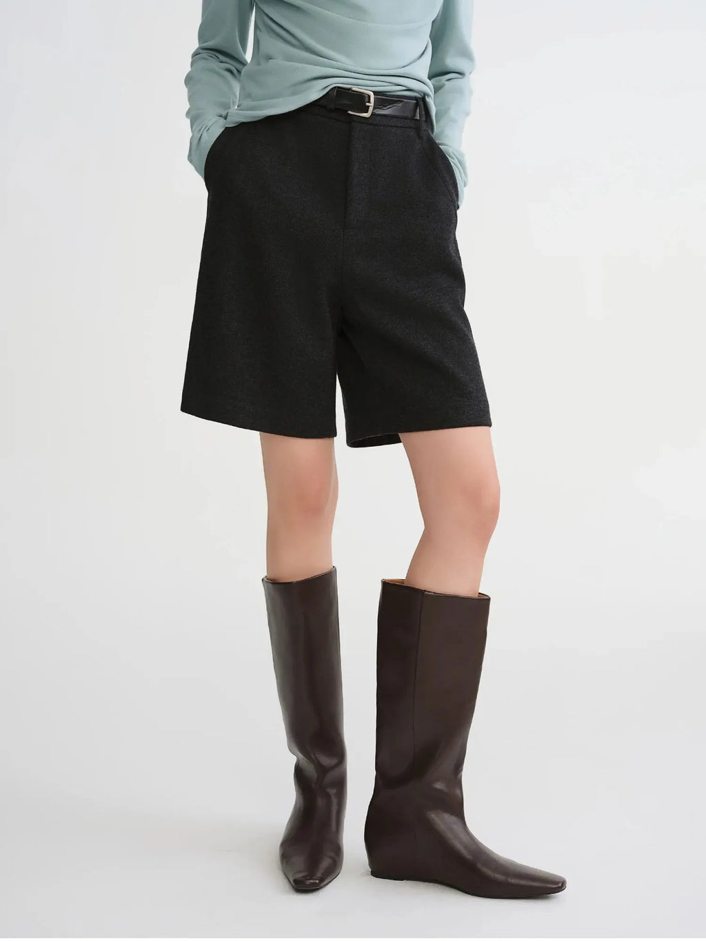 Plus Size Women’s Wool Blend Shorts