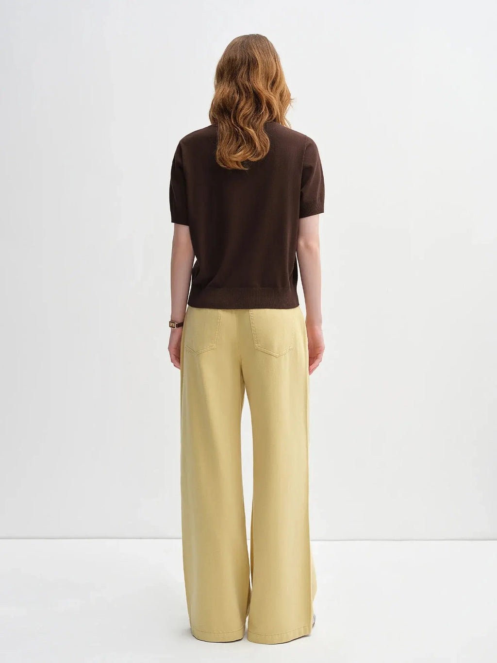 Autumn Bloom Knit Tee Soft Short-Sleeve Top