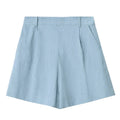 Women’s Cotton Wide-Leg Shorts Casual Jacquard