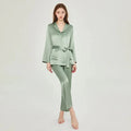 Women’s Mulberry Silk Button-Down PJs Diamond Trim Set