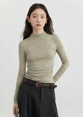 Slim Fit Knitted T-Shirt Basic Spring/Autumn Tee