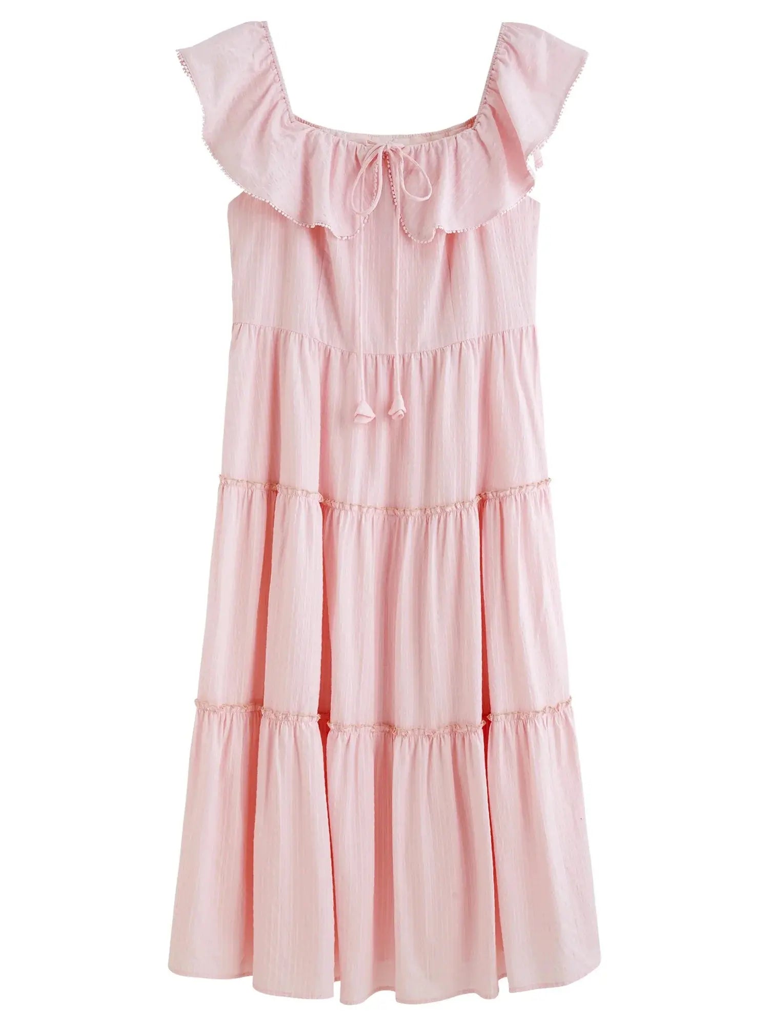 Elegant French-Style Plus Size Summer Dress