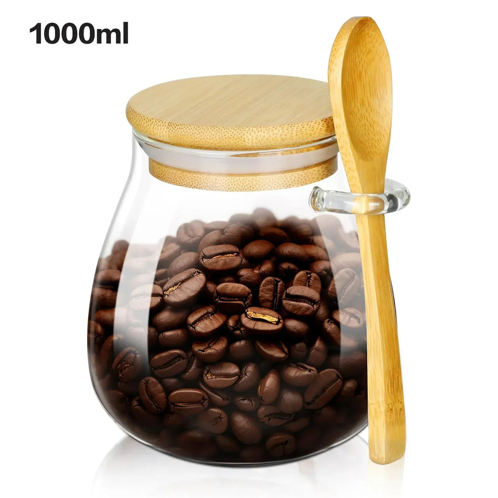 Aramé Glass Jar with Wood Lid