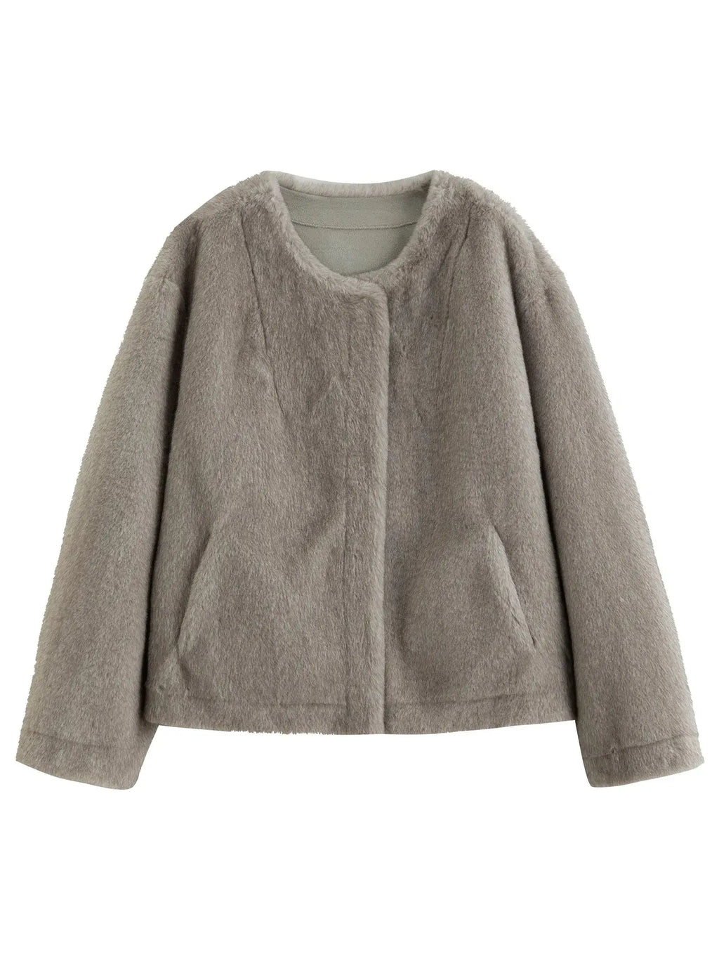 Elegant Plus Size Faux Mink Coat