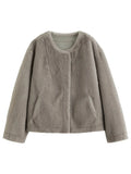 Elegant Plus Size Faux Mink Coat