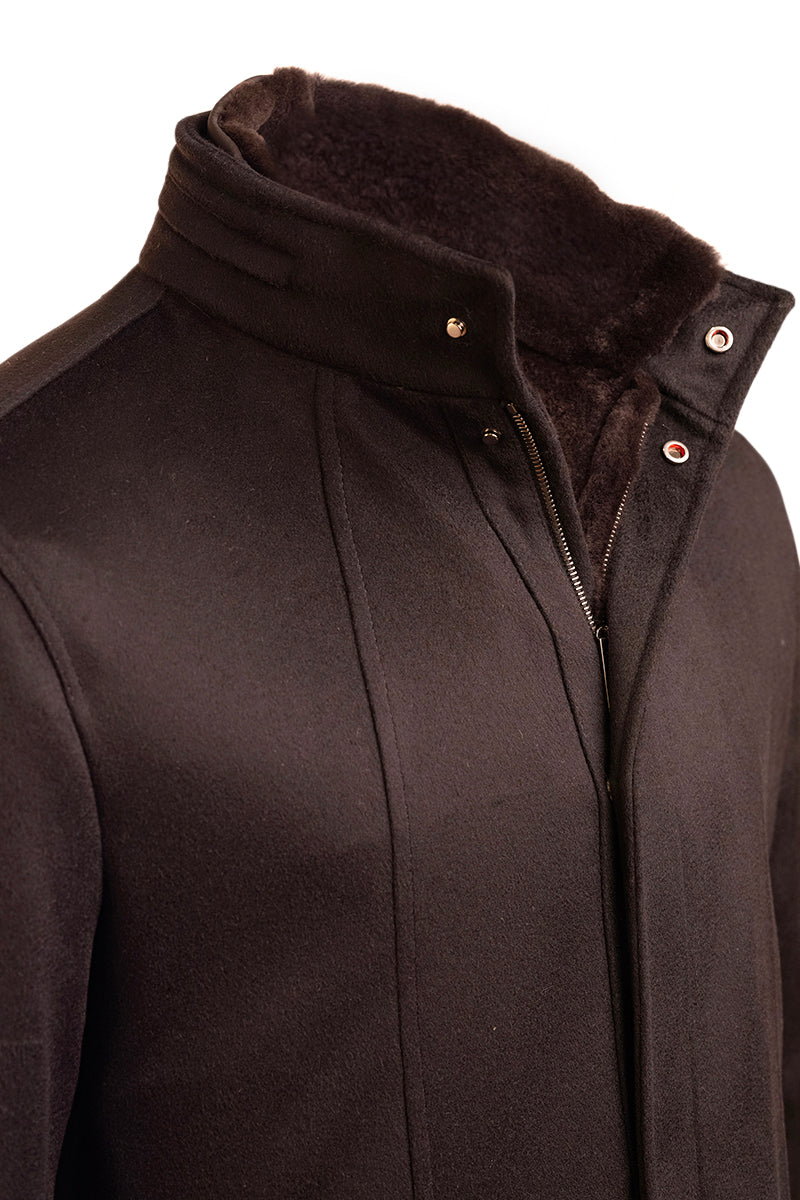 Kired by Kiton KONE Cashmere-Mink Fur Overcoat