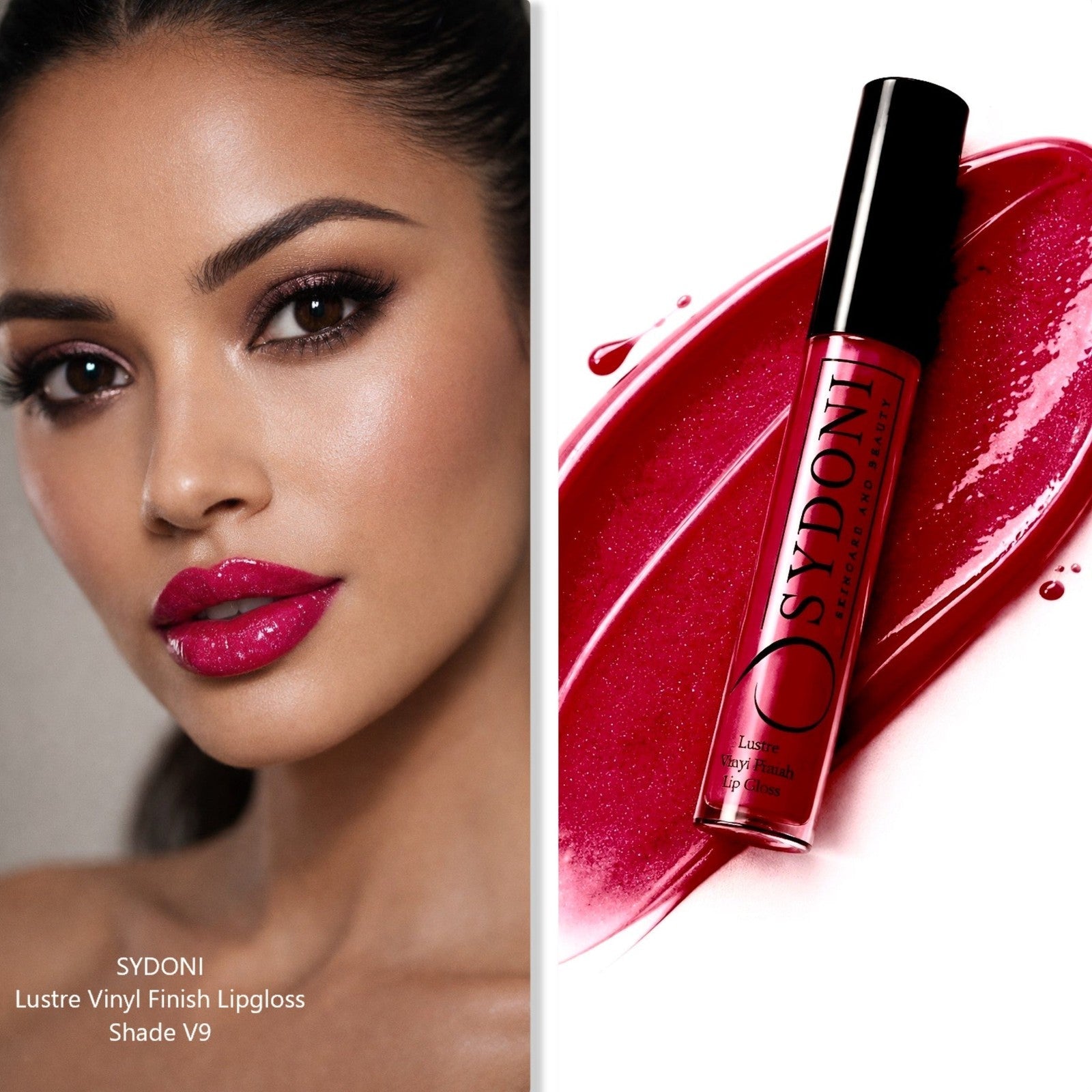 SYDONI LUSTRE VINYL FINISH LIPGLOSS SHADE V9- Deep Red with Cool Undertone
