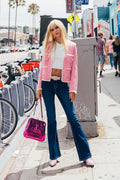 High Rise Flare with Contrasting Stitch