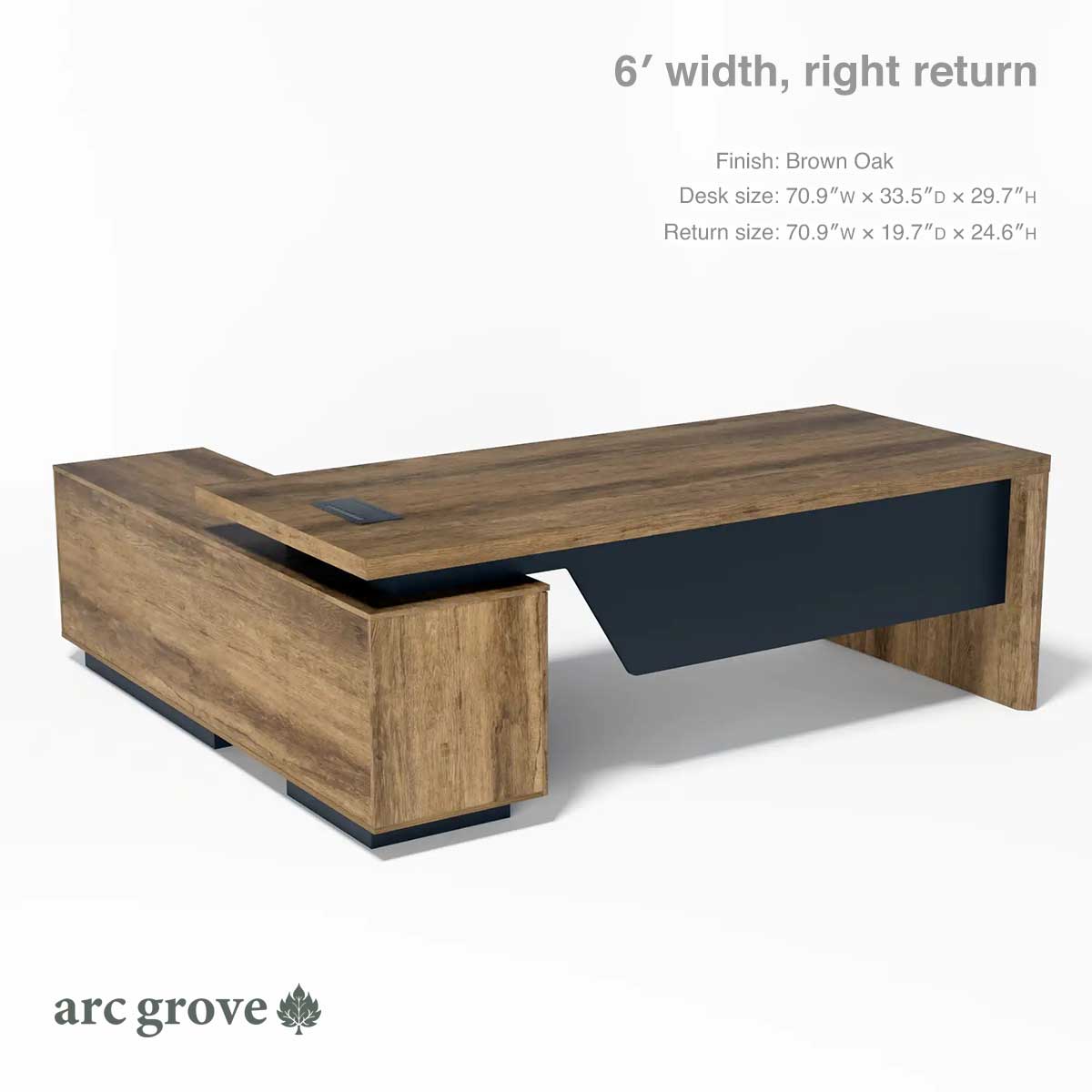 Pascal · L-Shaped Executive Desk
