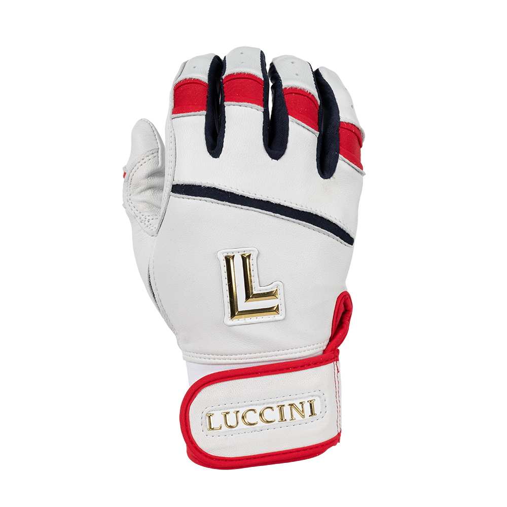 Batting Gloves - Americana Series - White/Red/Navy