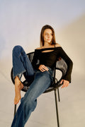 High Rise Belted Wide Leg Jeans with Buckle Closure