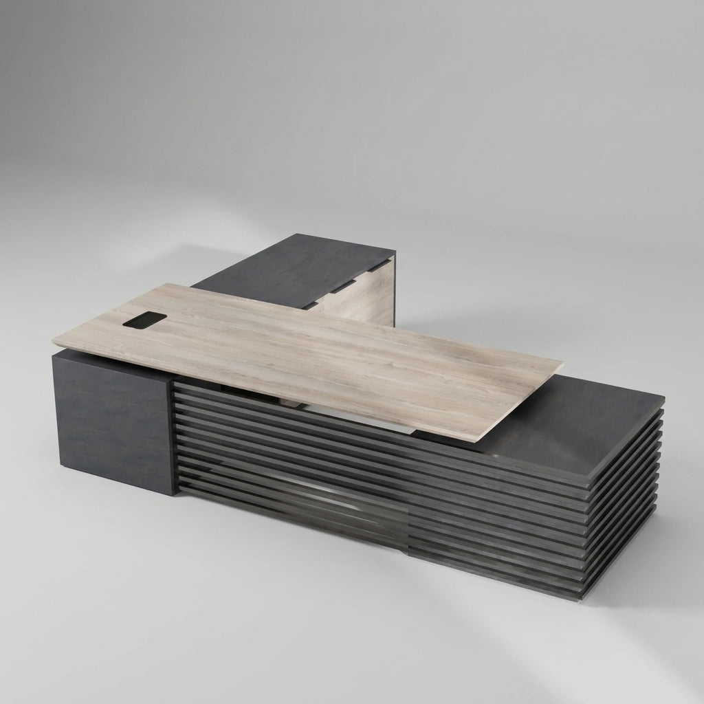 Anderson · L-Shaped Executive Standing Desk, Adjustable Height