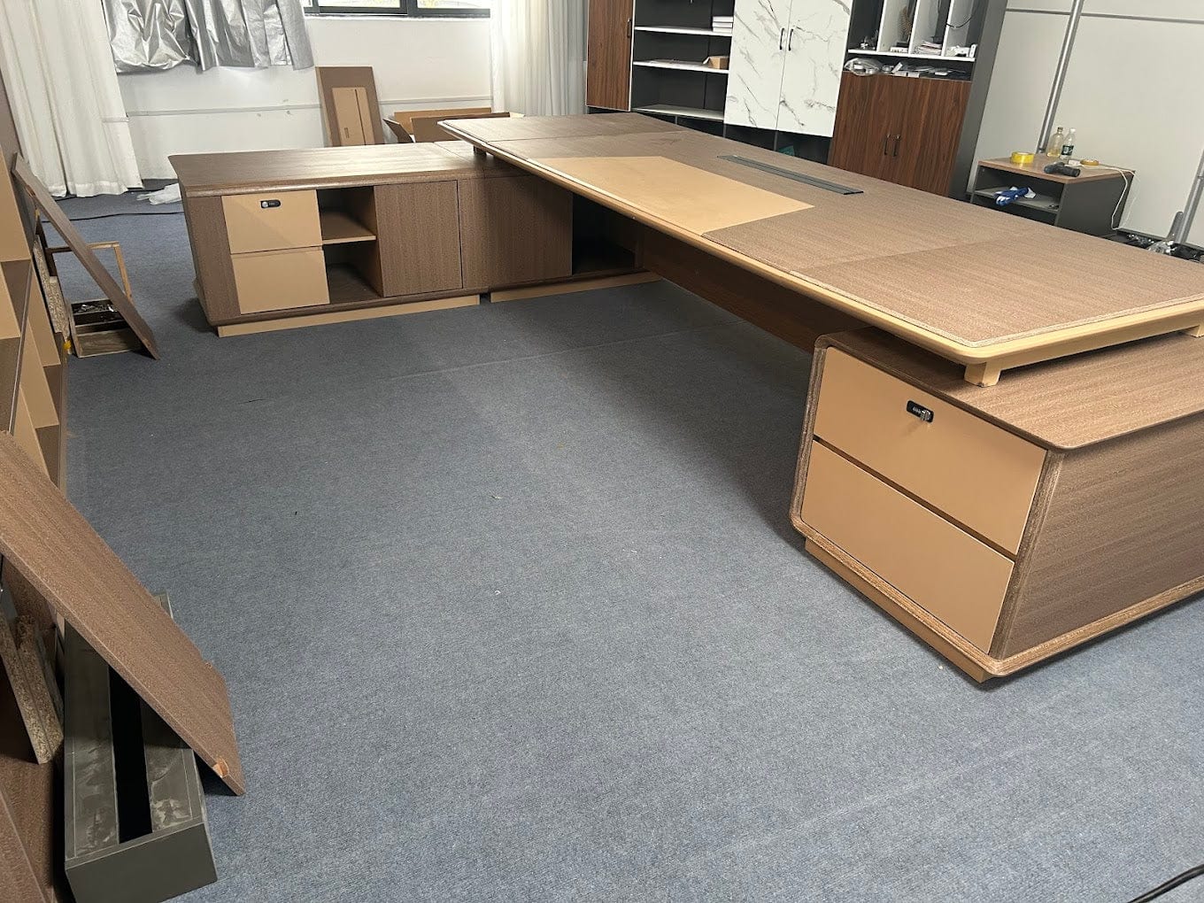 York · Grand Executive Desk w/ Mobile Storage