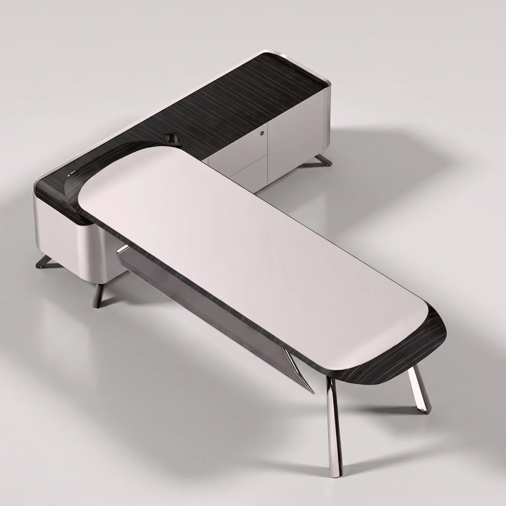 Apexa · Luxury L-Shaped Executive Desk