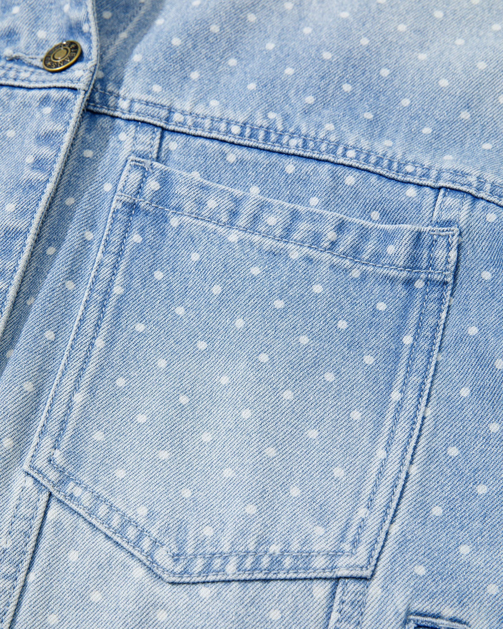 Polka Dot Denim Jacket
