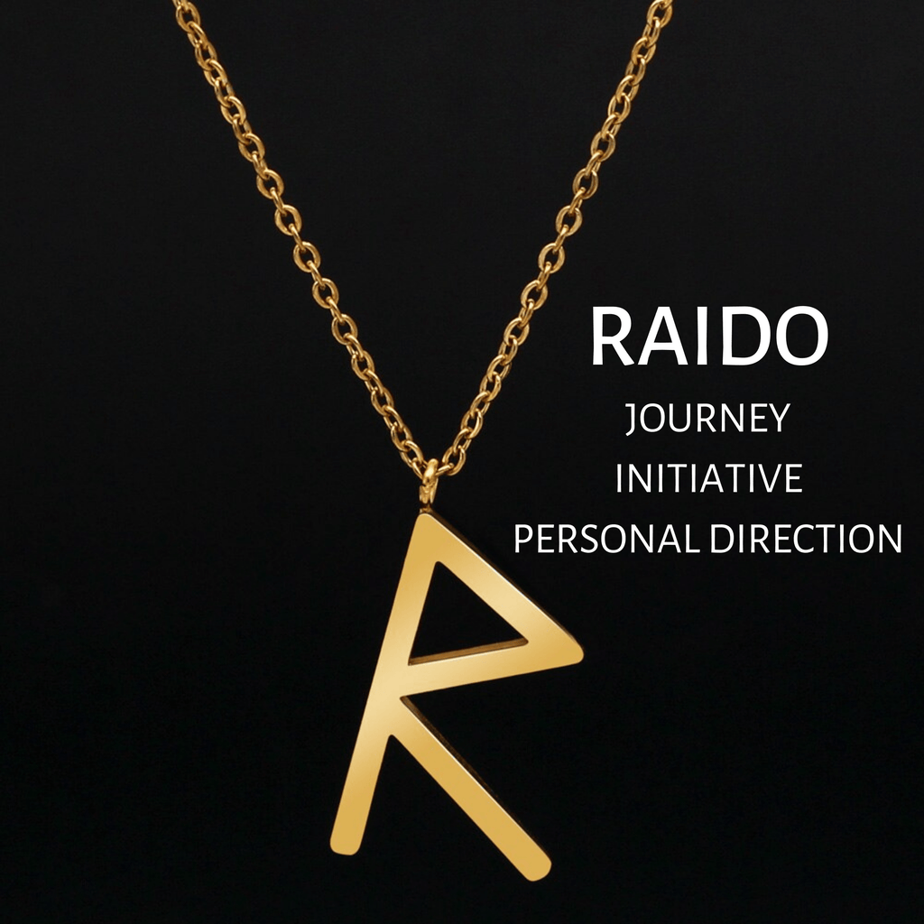 Viking Runes Tunic Stainless Steel Gold Necklaces