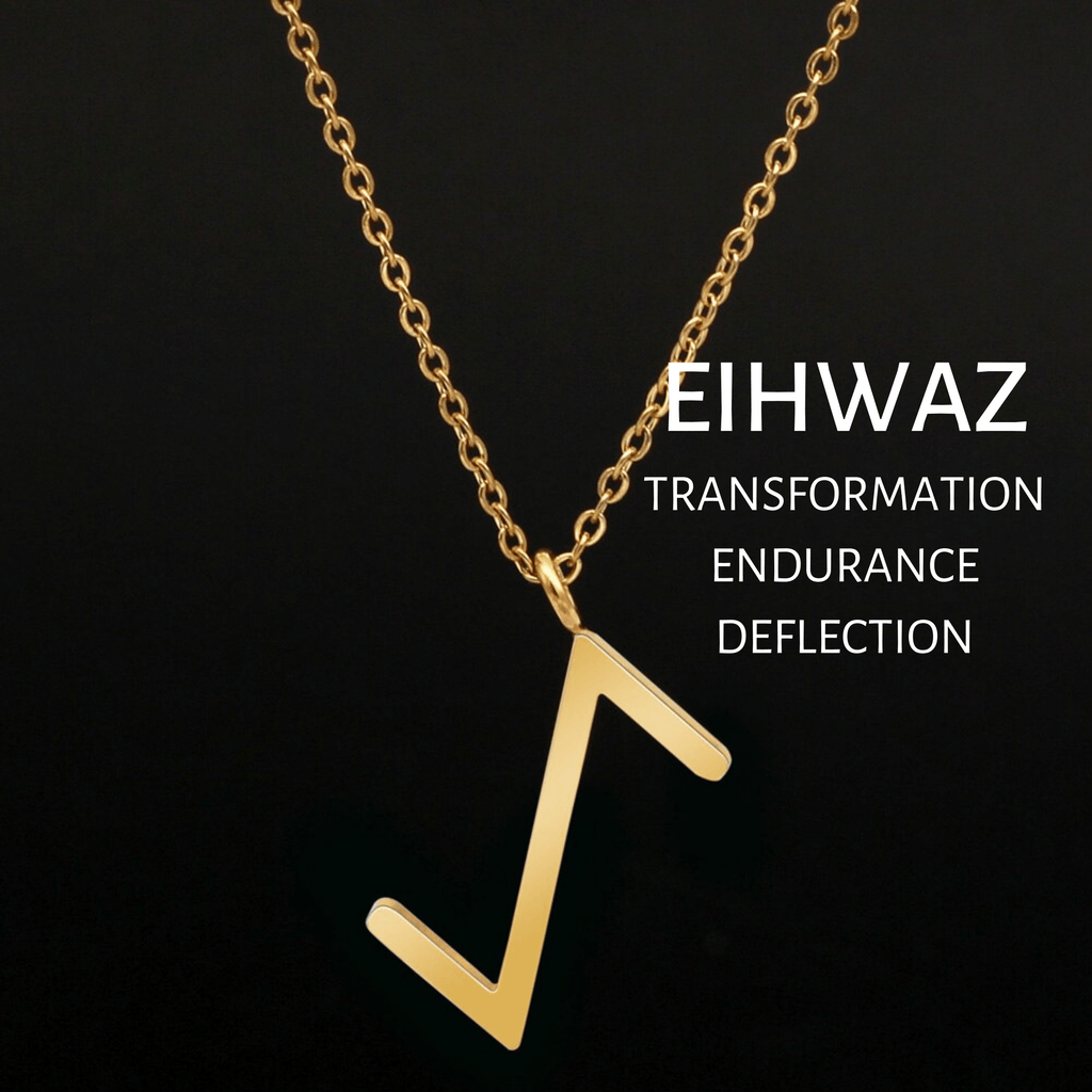 Viking Runes Tunic Stainless Steel Gold Necklaces