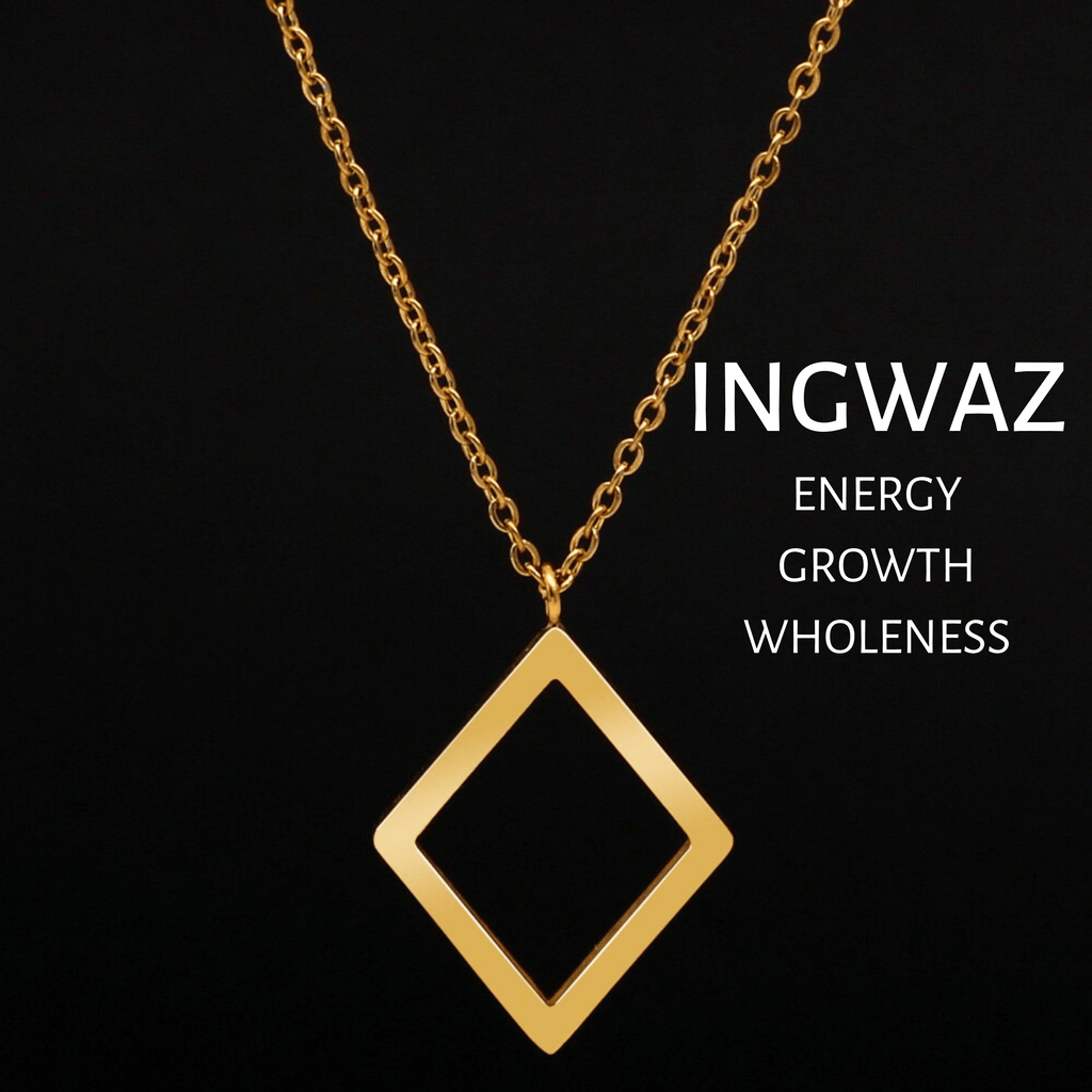 Viking Runes Tunic Stainless Steel Gold Necklaces