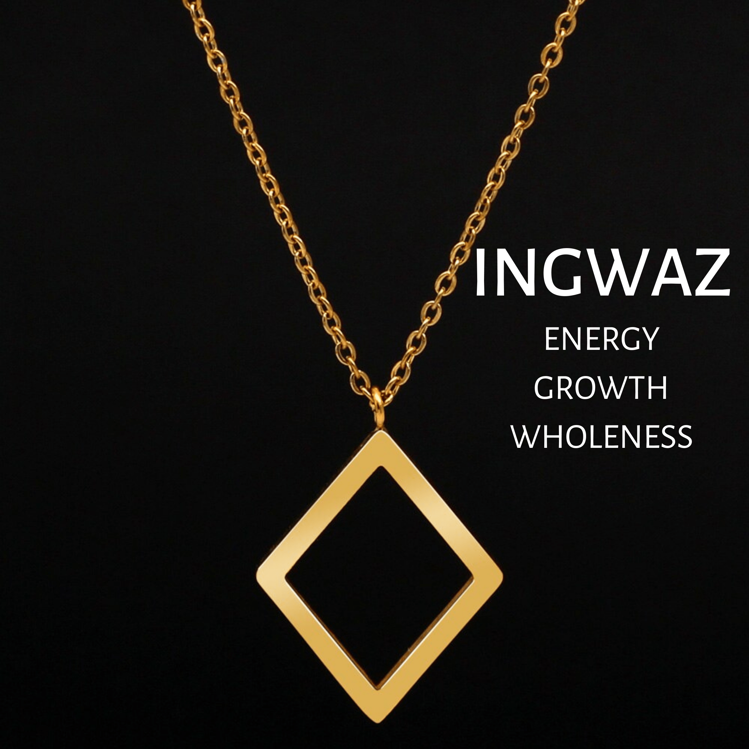 Viking Runes Tunic Stainless Steel Gold Necklaces