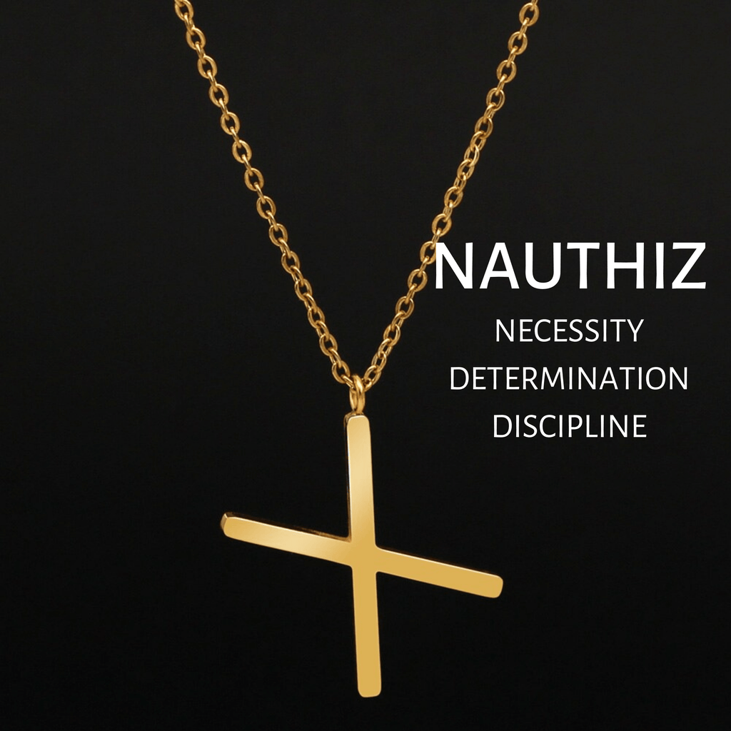 Viking Runes Tunic Stainless Steel Gold Necklaces