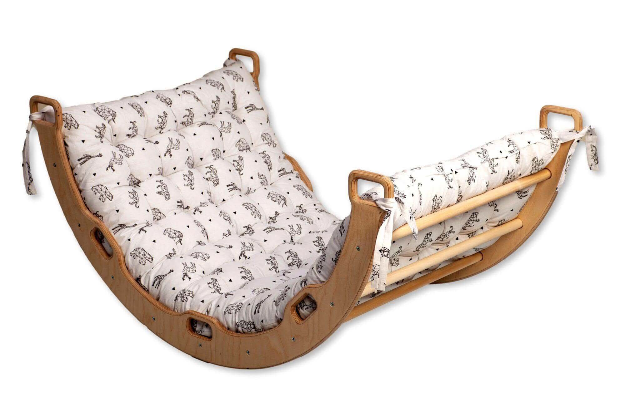 Climbing Arch / Rocker with Origami Pattern Pillow