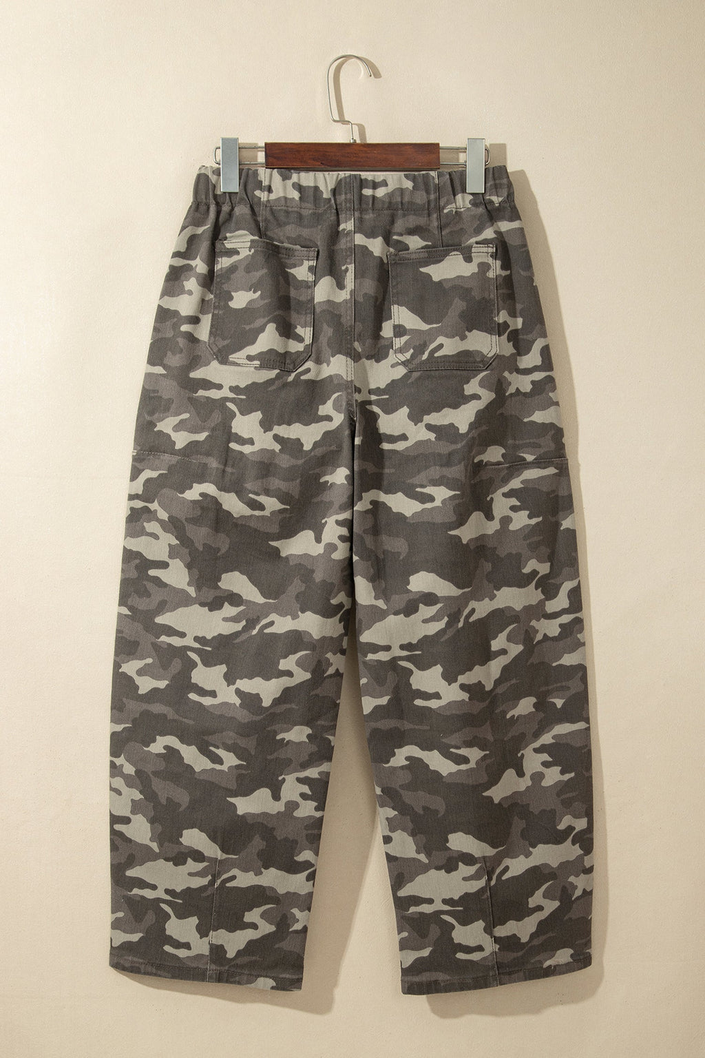 Collins Drawstring Elastic Waistband Pocketed Barrel Jeans