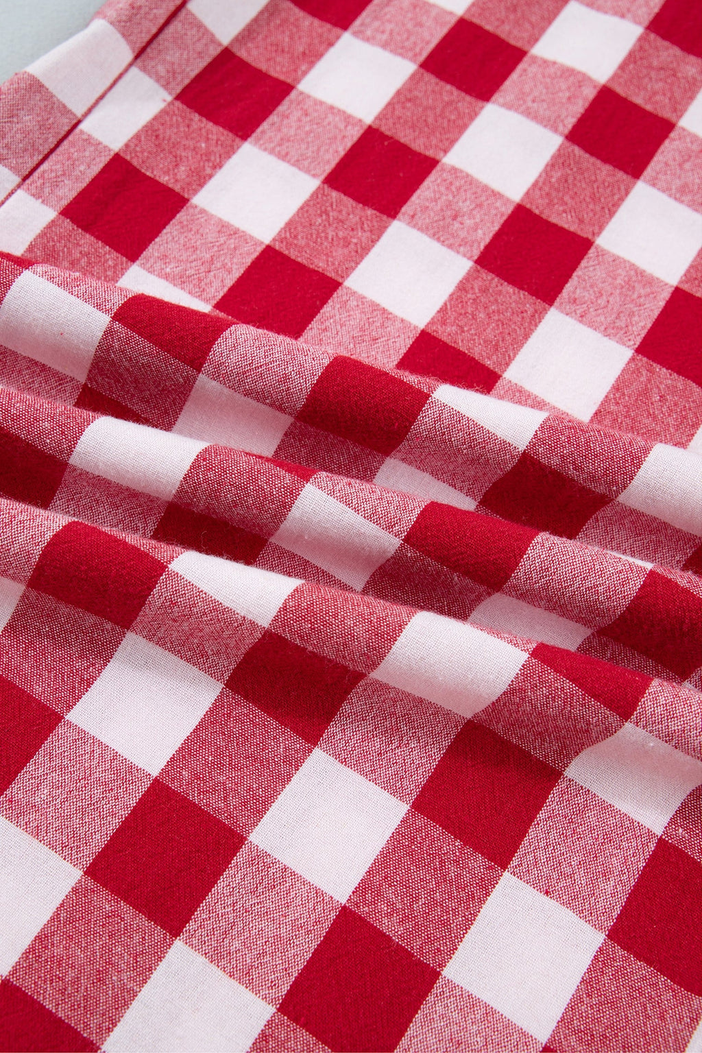 Gingham Tie Elastic Waist Shift Pants