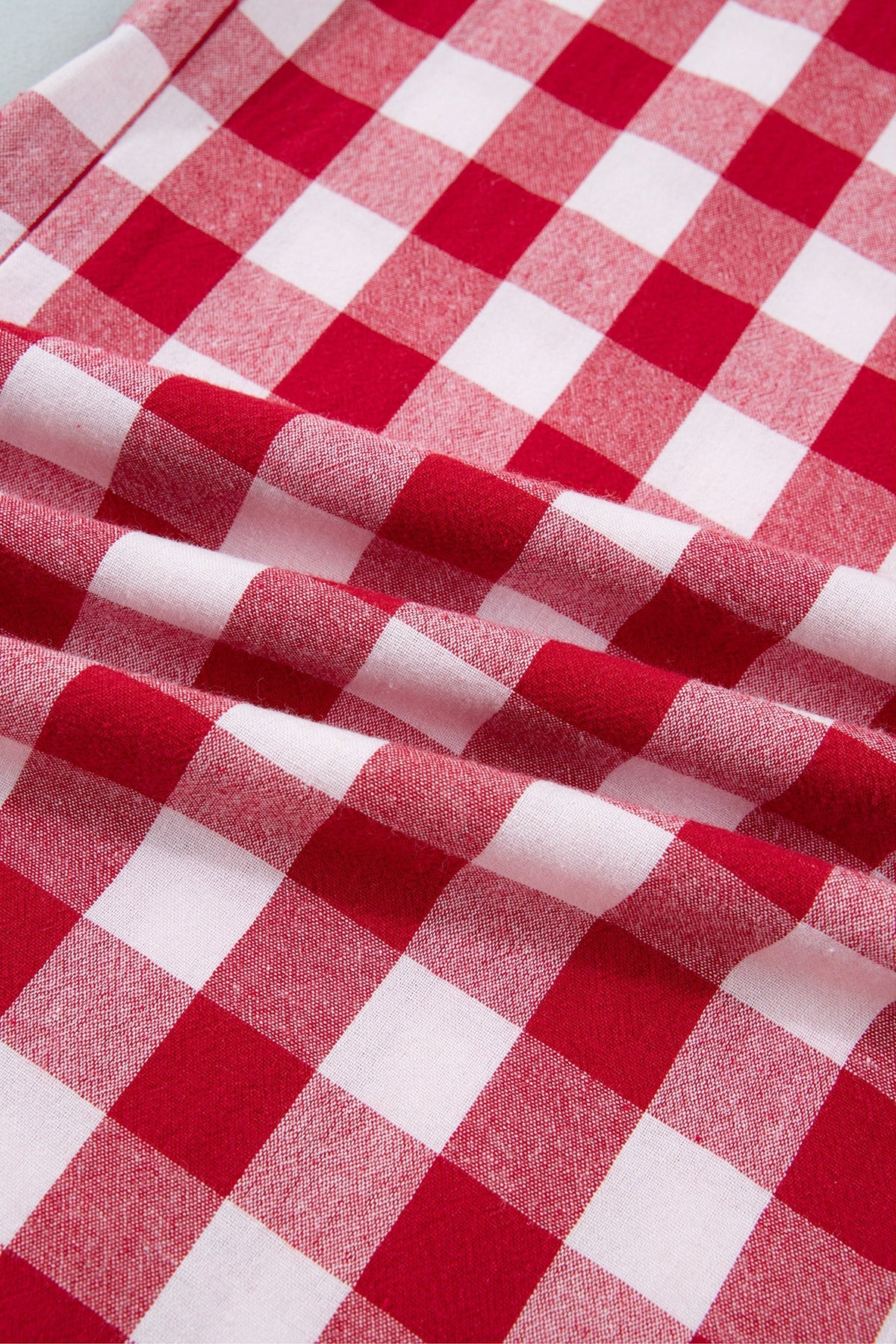 Gingham Tie Elastic Waist Shift Pants