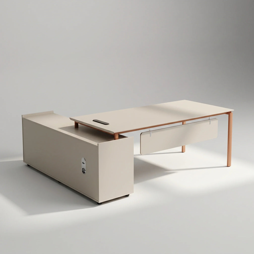Selby · White L-Shaped Desk