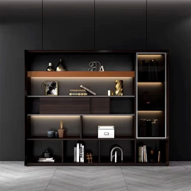 Fulton · Office Shelves w/ Integrated Lighting & Closet Storage