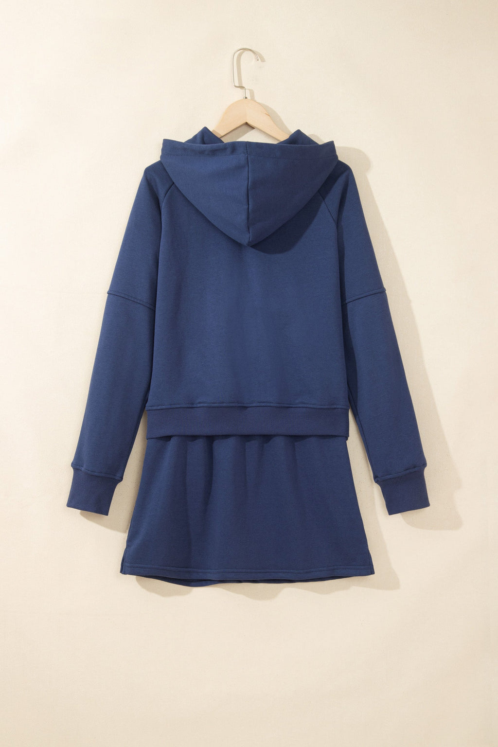 Mary Long Sleeve Zip-Up Top Elastic Waist Skort Set