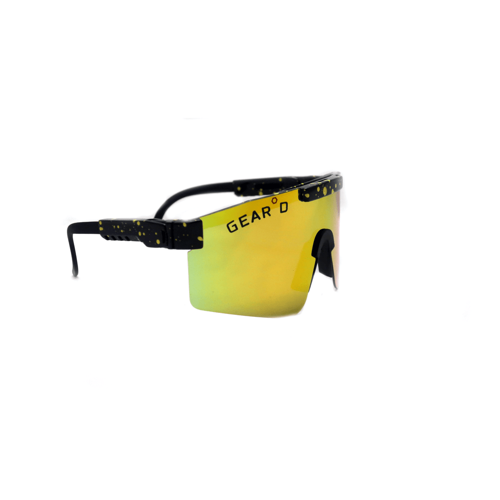 BLAZING SHIELDS - Black w/ Yellow Splatter