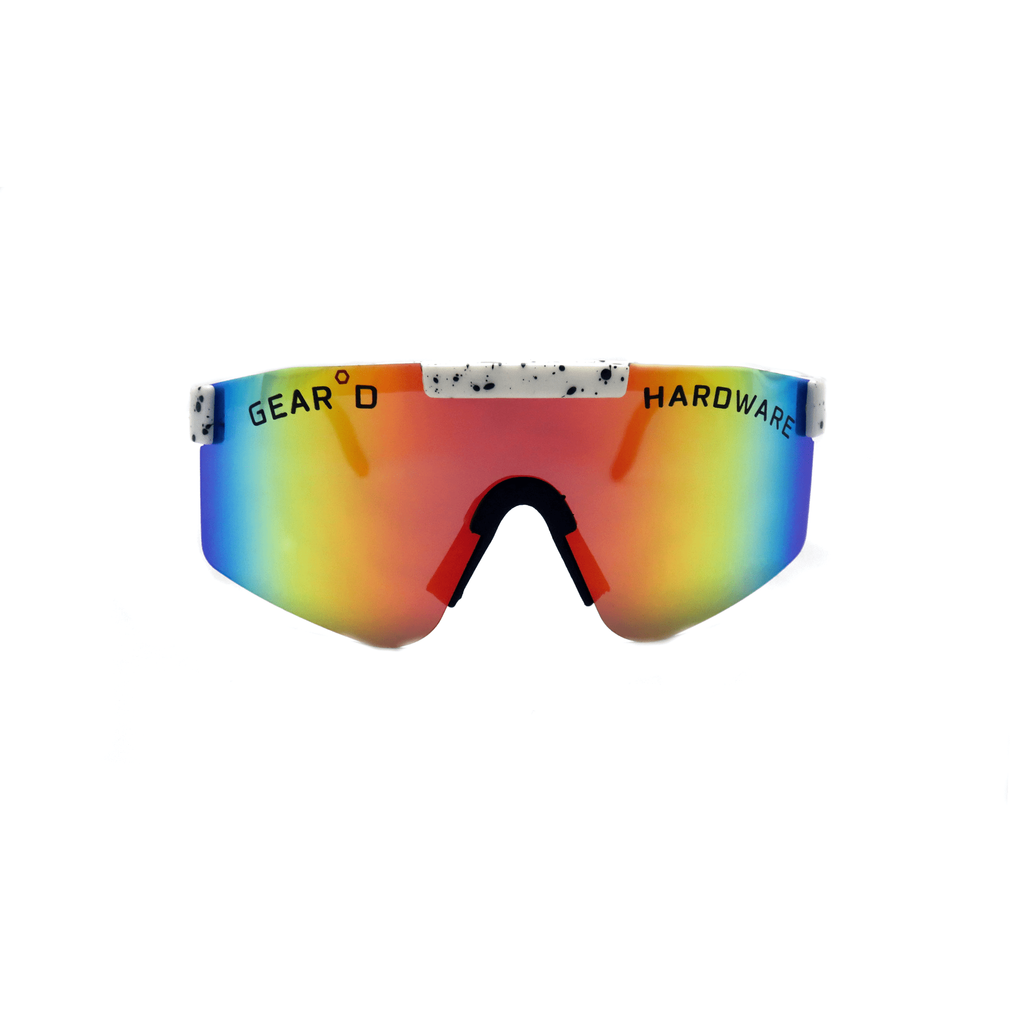 BLAZING SHIELDS - White w/ Black Splatter