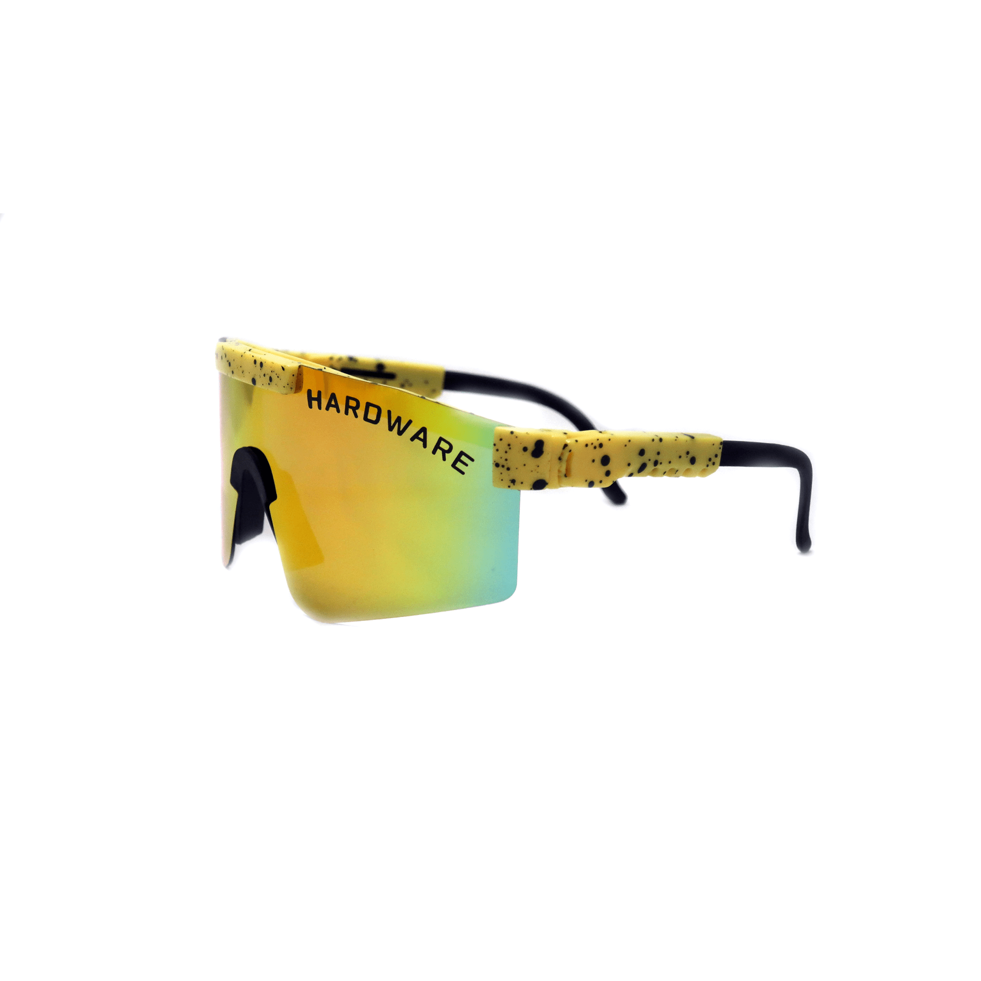 BLAZING SHIELDS - Yellow w/ Black Splatter