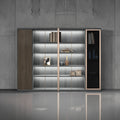 Keats · Office Library Shelves w/ Lighting, Suit Closet & Storage
